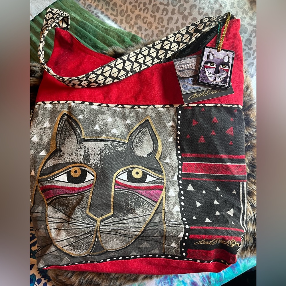 Laurel Burch Cat Art Tote Bag